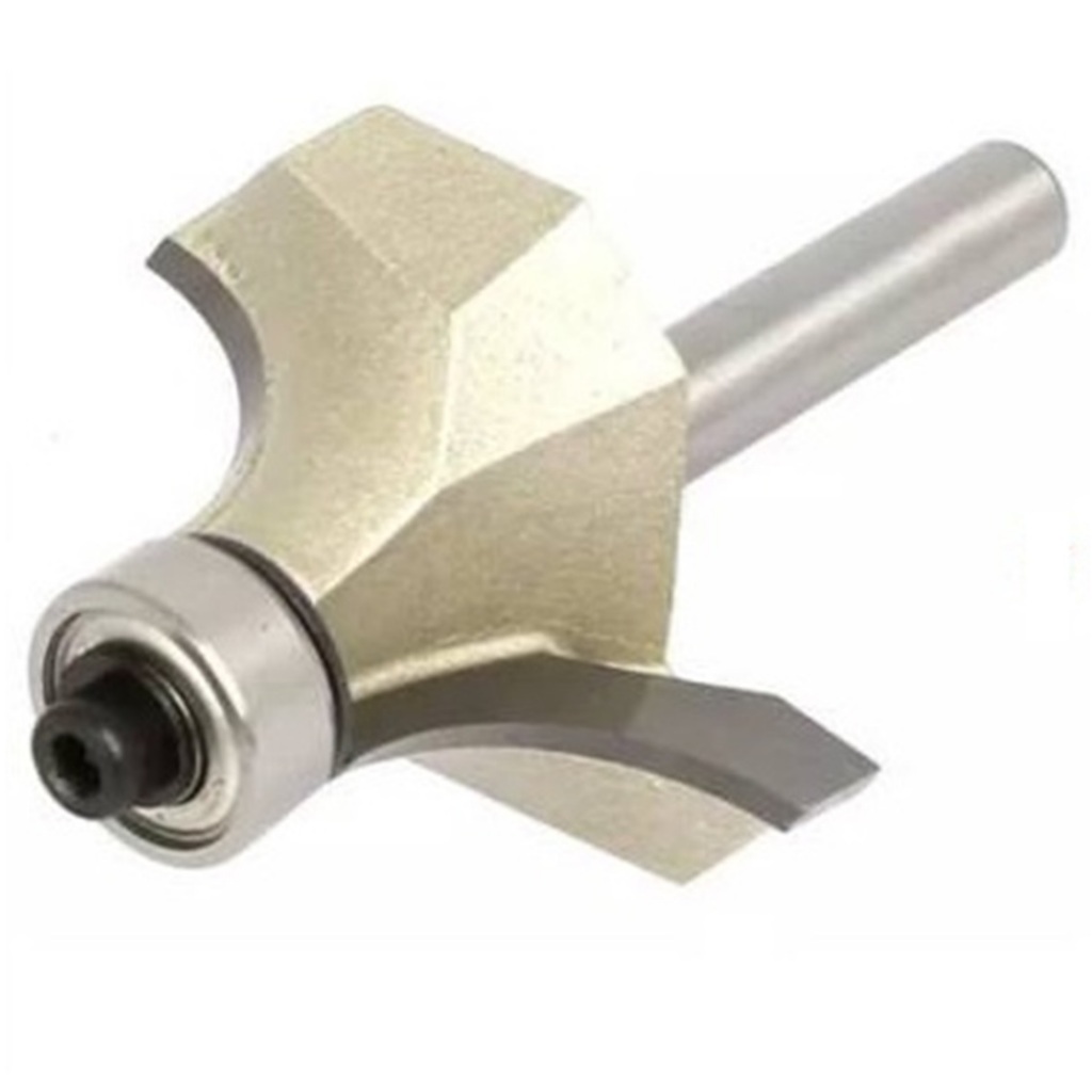 Fresa para tupia arredondar quebra canto rolamento 12,7mm angulo 7,96° corte de 5/8" haste 6mm