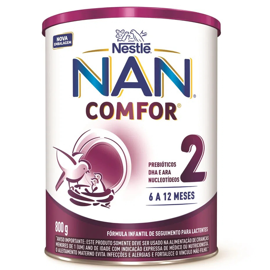 Fórmula Infantil Nan Comfor 2 800g 6 a 12 Meses