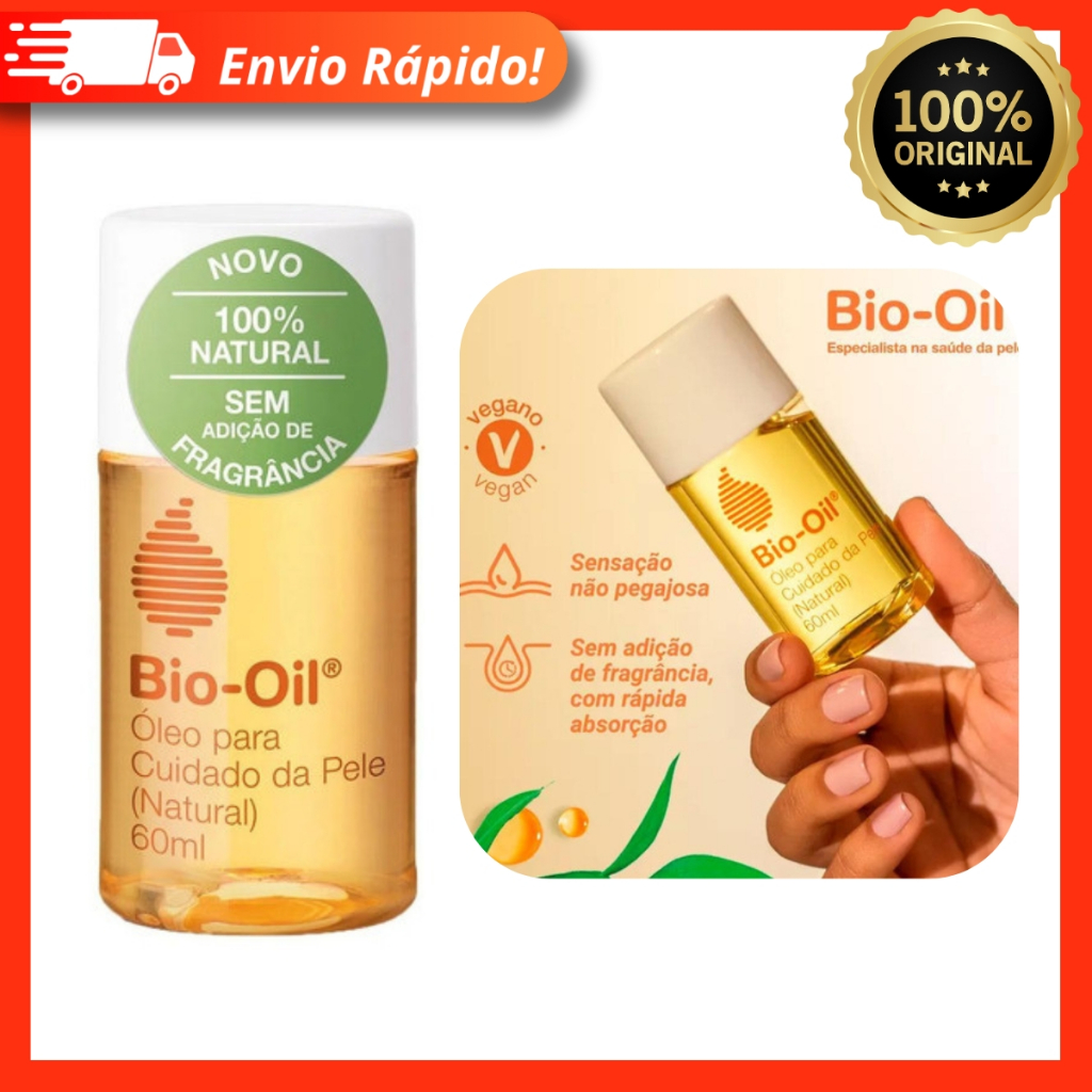 Óleo Corporal Bio-oil Natural 60ml Estrias Cicatrizes 100% Original