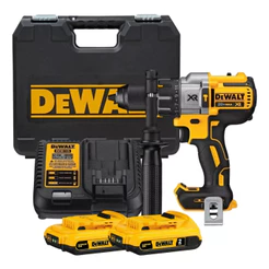 Furadeira Parafusadeira de Impacto Dewalt DCD996 20V XR com 2 Baterias 2Ah + Carregador Bivolt + Maleta