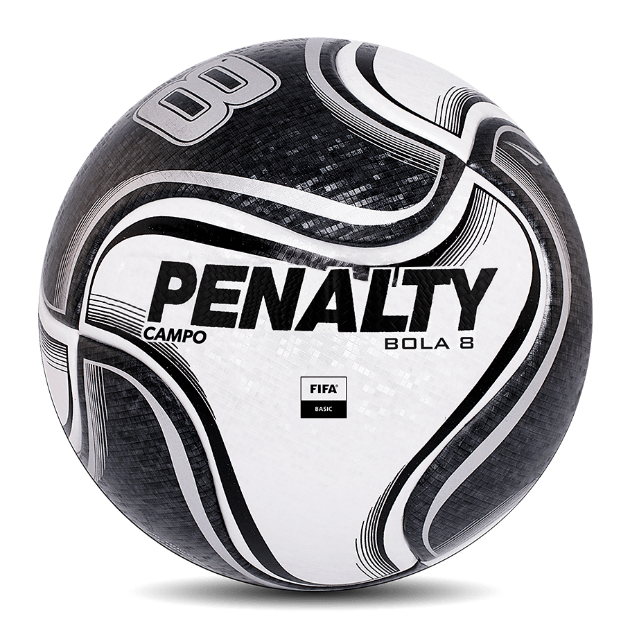 Bola de Futebol de Campo Penalty 8 x Preta Oficial