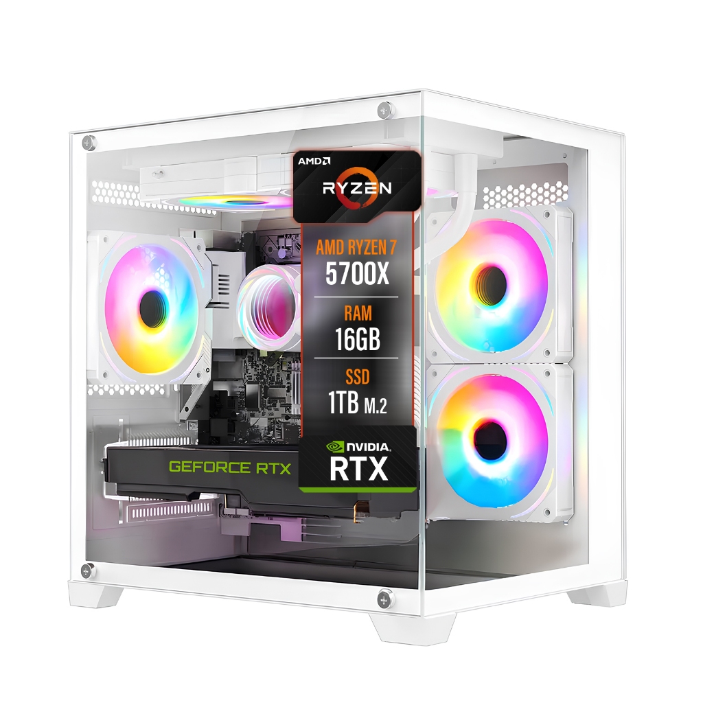 PC Gamer LUDIC by BluePC-AMD Ryzen 7 5700X,RTX4070, 16GB RAM,SSD 1TB,Watercooler,750W-PGBP0-1174LUD