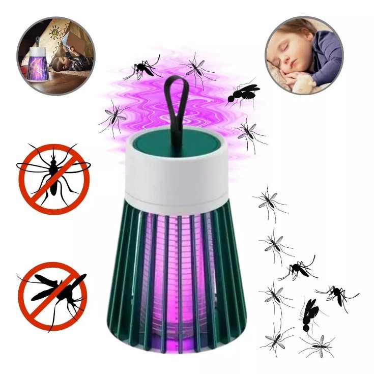 Repelente Elétrico UV Led Mata Mosquito Pernilongo e Insetos Armadilha Eletrônica Choque Abajur Mini em Oferta na Shopee