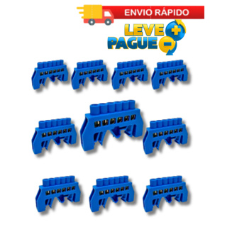 KIT Barramento Neutro ISOLADO Universal Borne Terminal Barra com 6 Furos Vias em Oferta na Shopee
