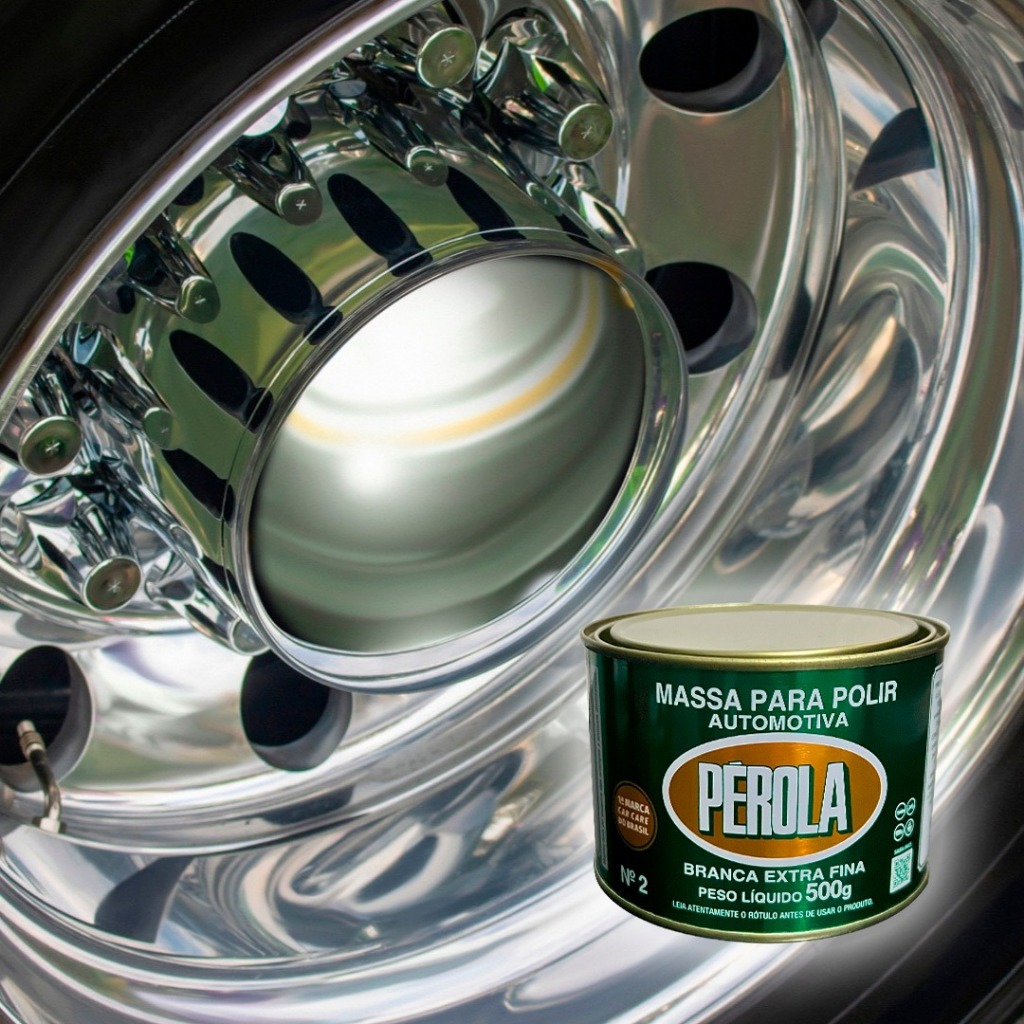 Massa para polir automotiva Pérola branca extra fina 500 gramas em Oferta na Shopee