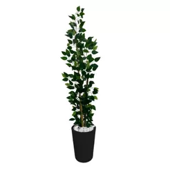 Bambu Da Sorte Planta Artificial Grande Com Vaso Decorativo