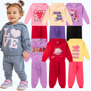 Kit 6 Peças Conjunto Moletom Infantil Menina 1 ao 16 Feminino Inverno com Capuz