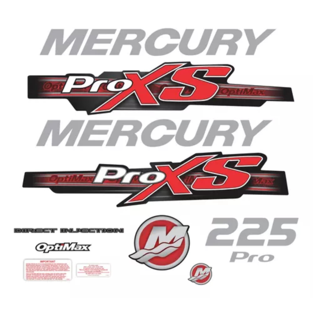 Adesivo Mercury Proxs 225 Hp Motor De Popa Optimax Decalques