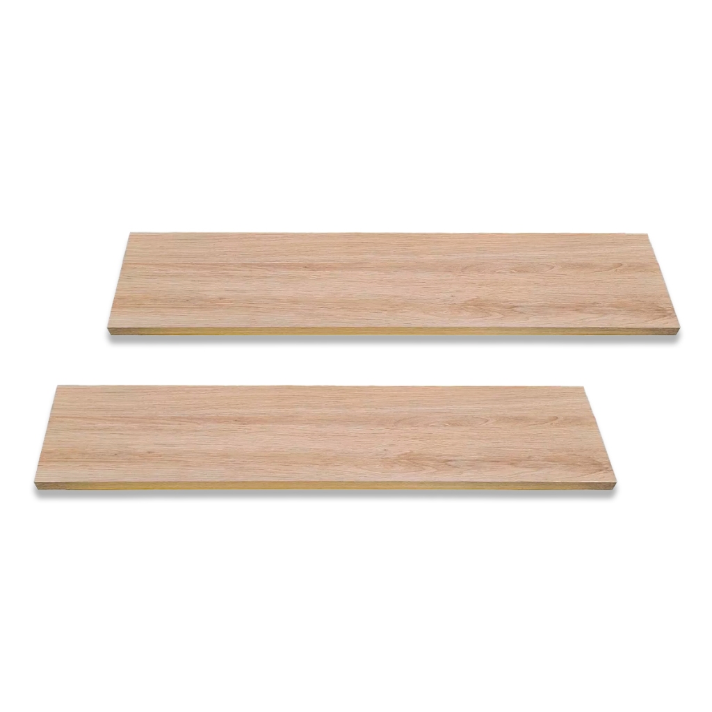 Prateleiras MDF Madeirado Claro 60x20cm Kit com 2 Unidades para Livros e Decoração
