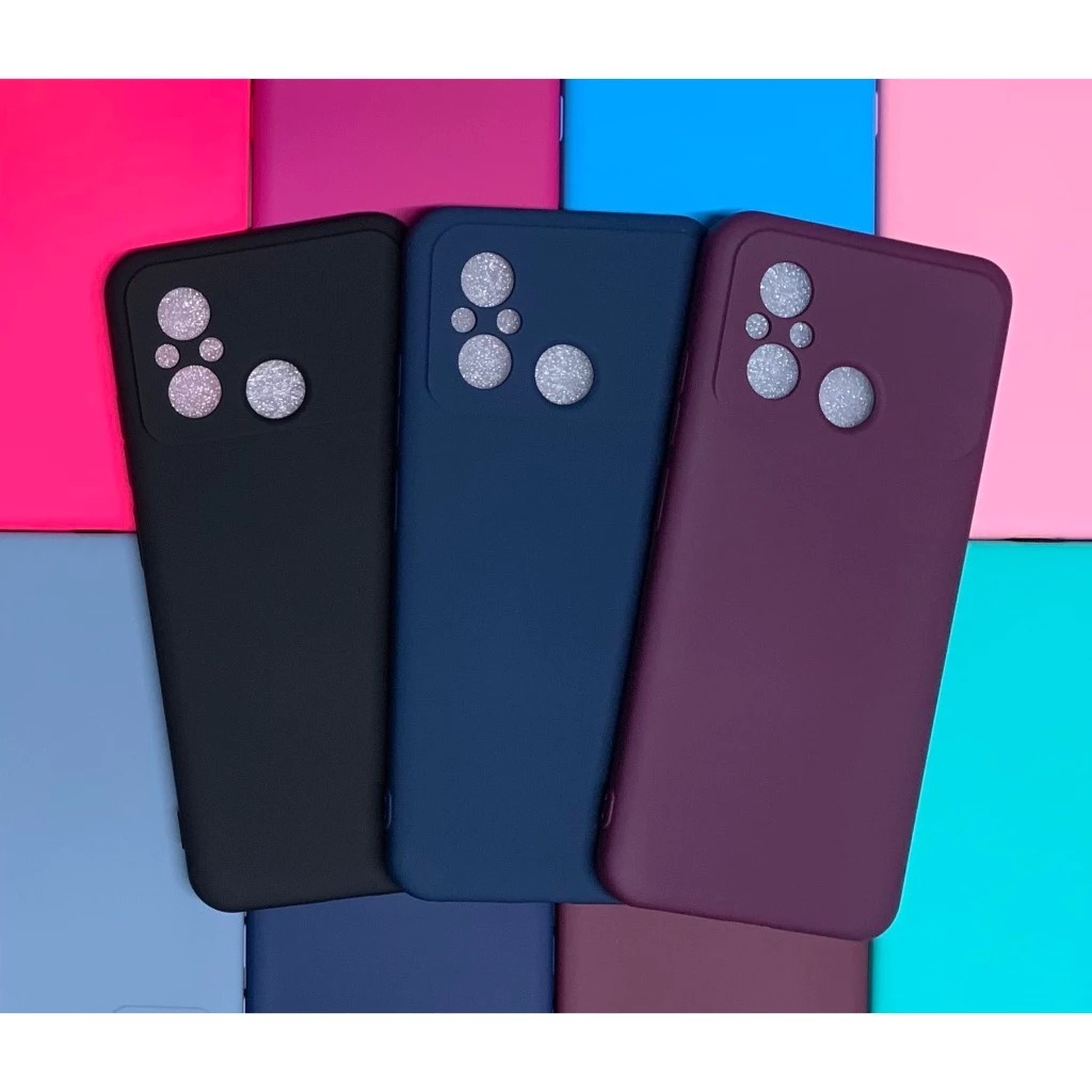 Capa Capinha Case Silicone Colorida Aveludado/Capa Transparente/Capa Carteira Redmi 12C/POCO C55