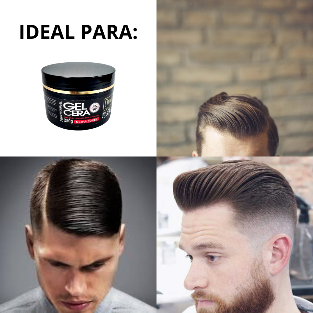 Gel Cera Modelador Capilar Ultra Forte Ouribel Escova Cabelos Penteados Baby Hair Sobrancelha Brinde