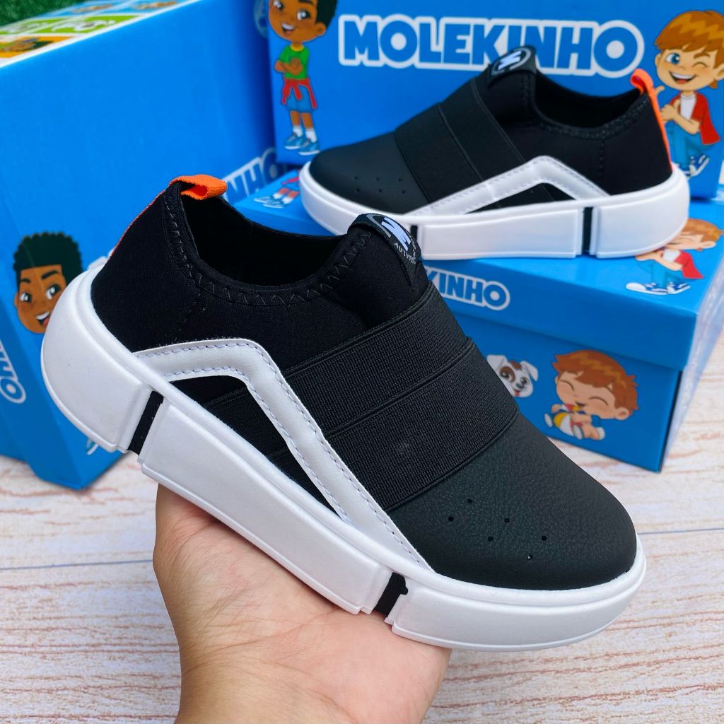 Tênis Molekinho Lançamento Conforto Escola Menino Estilo Original Infantil Esporte Escola