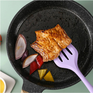 Espátula de Silicone Maciço Escumadeira Resistente ao Calor Livre de BPA 29,6x5Cm Cozinhar e Servir
