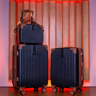 Kit de Viagem América: 2 Malas Bordo + Frasqueira | Cadeado Numérico, Entrada Usb e Usb-C,...