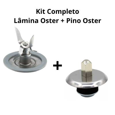 Kit Completo Lamina Oster 04 Facas + Arraste do Motor com Pino Oster