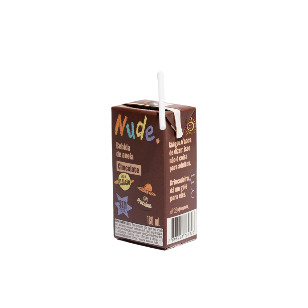 Nude Nudinho Leite de Aveia de Chocolate 180ml