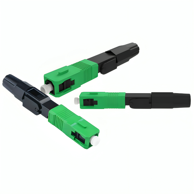 Kit 100 Conector Fibra Óptica Fast Sc Apc Rosca