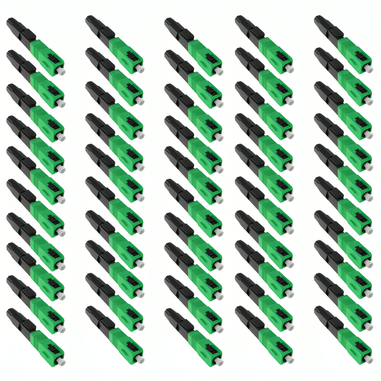 Kit 50 Conector Fibra Óptica Fast Sc Apc Rosca