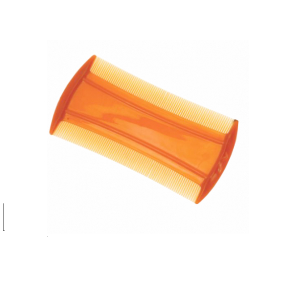 01 Pente Fino Caspa E Piolho - Plástico Ambar - Cor do estoque em Oferta na Shopee
