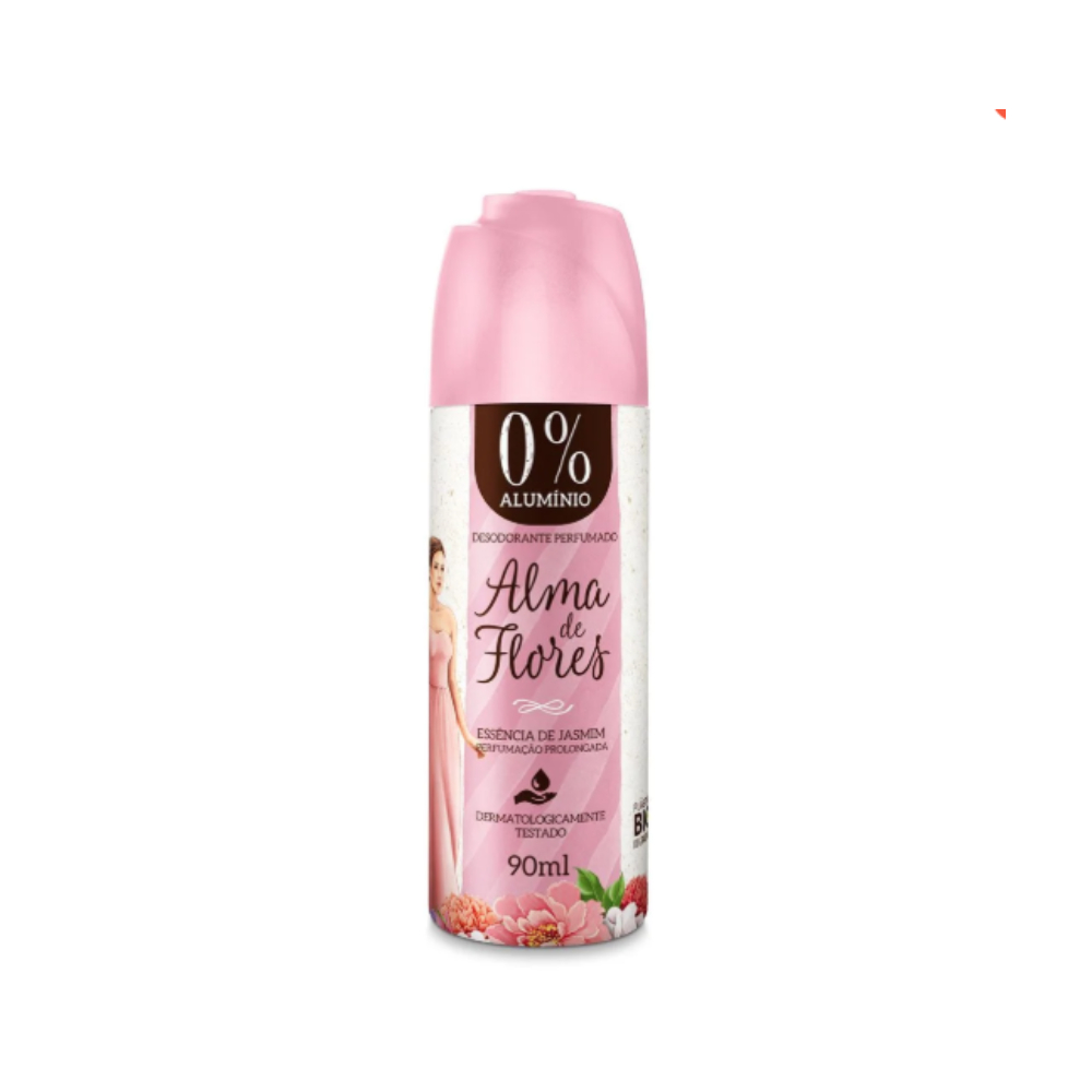 Desodorante Líquido Alma de Flores Jasmim 90ml - Sem Alumínio, Proteção Suave e Perfume Delicado - Beauty