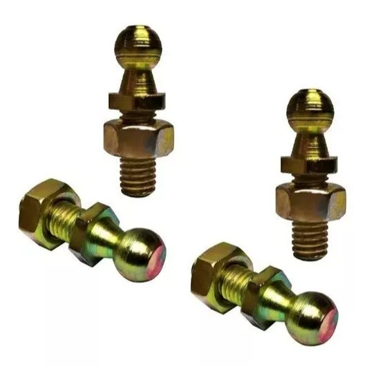 Kit 4 Pino Esférico Amortecedor Porta Malas E Capo Rosca 8mm