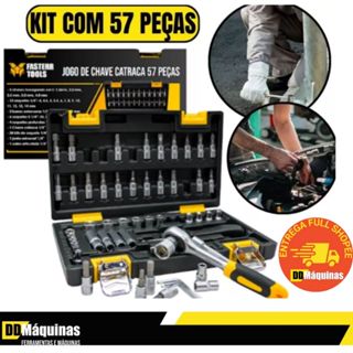 Jogo de Soquetes 1/4 de 04 a 14mm 57 Peças - FASTERR em Oferta na Shopee