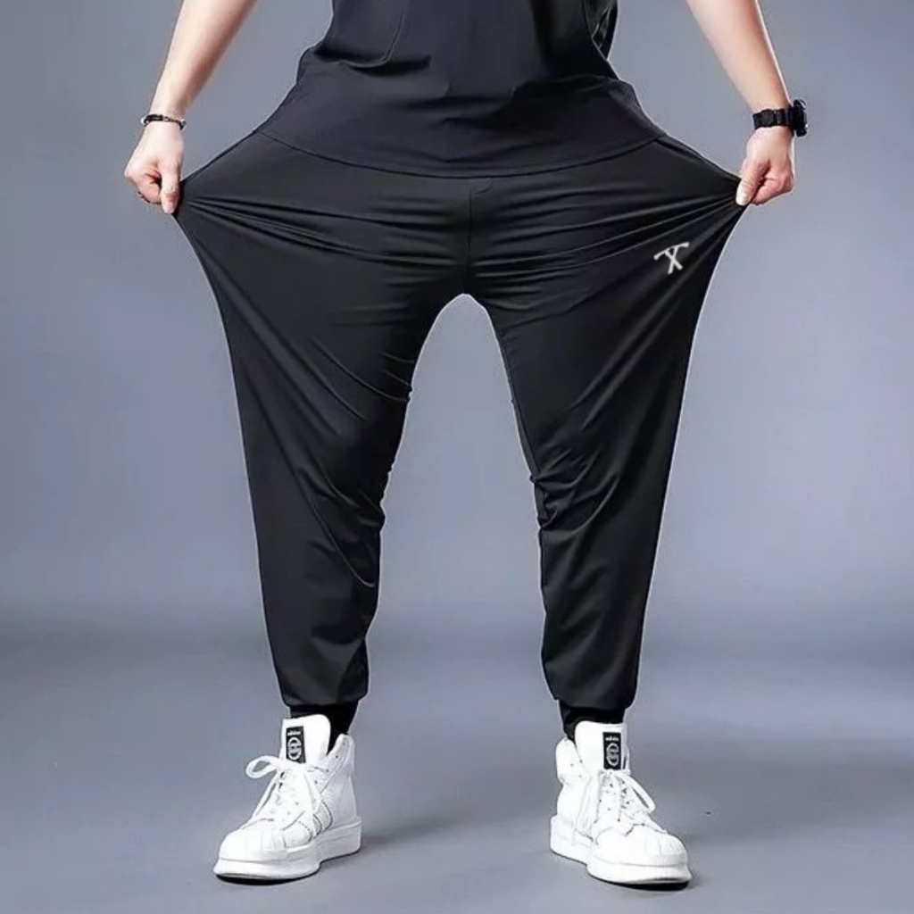 Calça Jogger P ao G4 Tactel com Elastano para Treino Esportiva Masculina Original com Punho