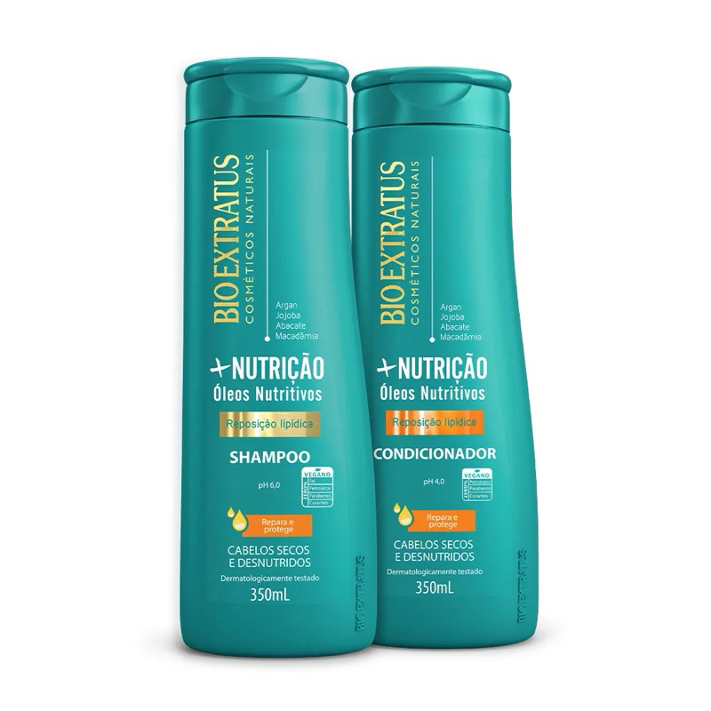 Bio Extratus Kit Mais +Nutrição - Reposição Lipidica Cabelos Secos e Desnutridos ( Shampoo e Condicionador 350ml)