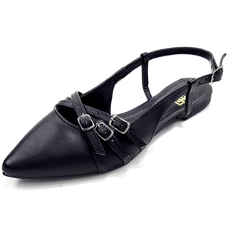 Slingback Feminino Rasteira Enfeite Fivelas em Metal em Oferta na Shopee