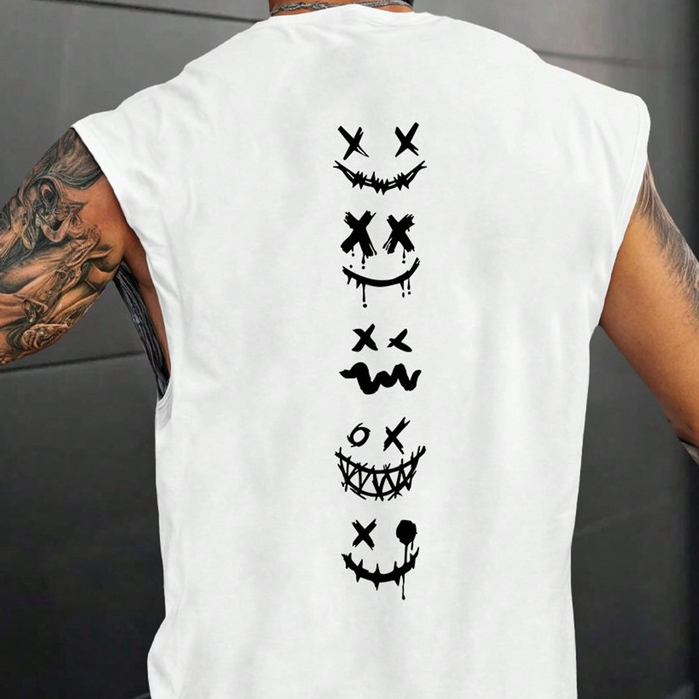Camiseta Oversized Regata Streetwear Camisa Masculina Estilo Verão Praia Summer Blusa Algodão Academia