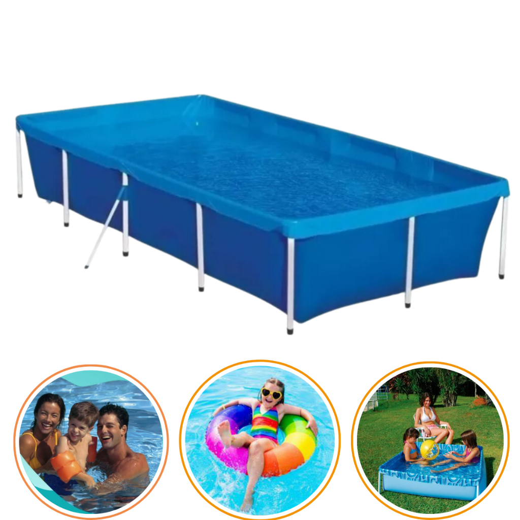 Piscina Com Armação Standard 3000 Litros Verão Mor Infantil e Adulto 2,77x1,87 Metros
