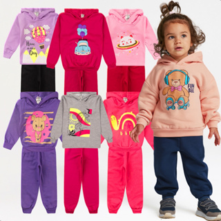 Kit 4 Peças Moletom Com Capuz Conjunto Infantil Menina Inverno Feminino Pronta Entrega em Oferta na Shopee
