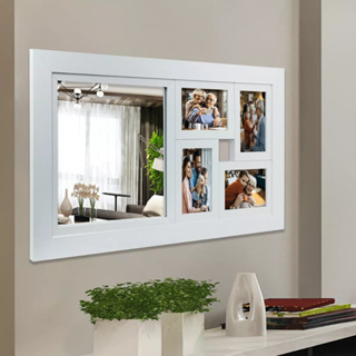 Painel Multifotos Quadro Com Espelho Vidro Fotos 10x15cm em Oferta na Shopee