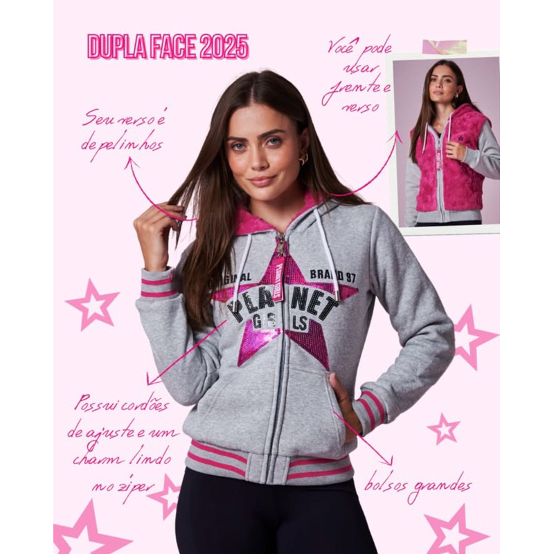 Moletom Dupla Face Planet Girls Original