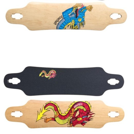Shape Skate Longboard Reflect Drop Through 39 Maple Com Lixa Dragon - Envio Imediato