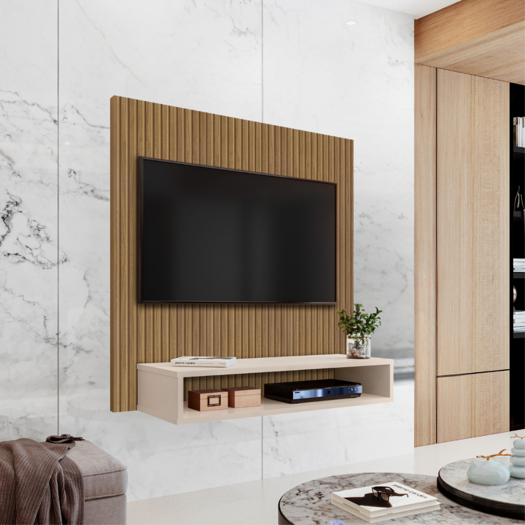 Suporte Painel Tv Quarto Sala Painel Prateleira Até 32 Polegadas Milão