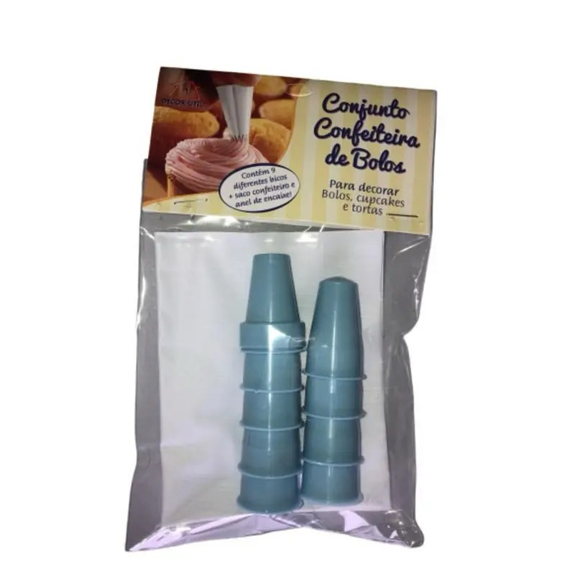 Bico confeiteiro kit com 9 bico Decor útil