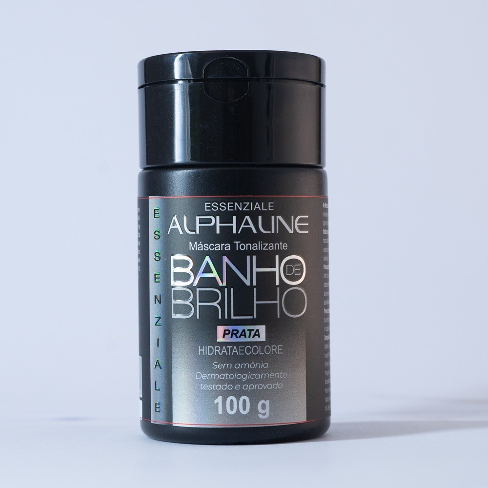 Máscara Tonalizante Banho de Brilho Prata Alpha Line 100g em Oferta na Shopee