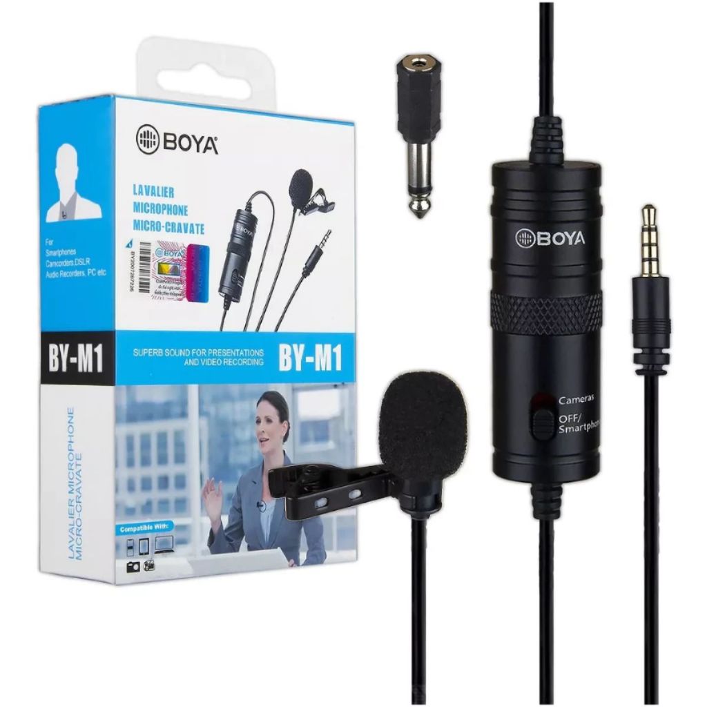 Microfone De Lapela Boya By-M1 Para Câmeras E Smartphones