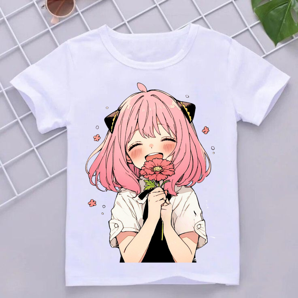 Camiseta camisa blua tshirt ANYA SPY X FAMILY anime mangá japones tendencia moda infantil juvenil
