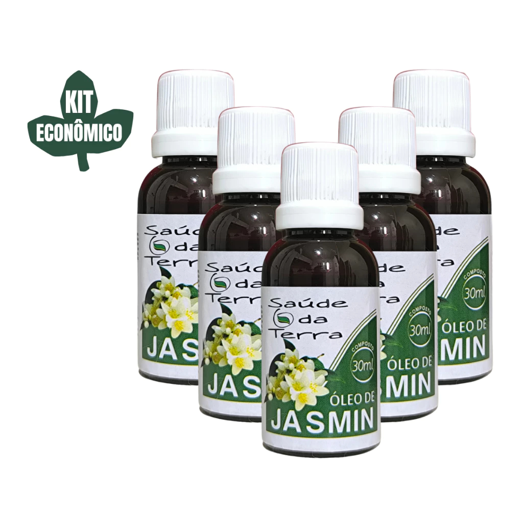 Óleo Natural de Jasmin 30 ml - Saúde da Terra - Kit Com 1, 2 e 3 Unidades