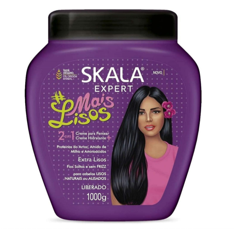 Máscara Creme Tratamento Cabelo Mais Lisos Skala Pote 1Kg