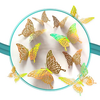 Kit Adesivos aplique borboleta 3D tridimensionais para decoração festa casamento quarto infantil parede arte de fundo em Oferta na Shopee