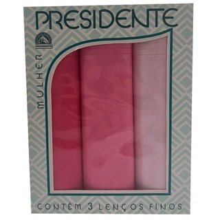 Lenços Femininos Presidente De Bolso 30cm 100% Algodão - Kit 3 Unidades em Oferta na Shopee