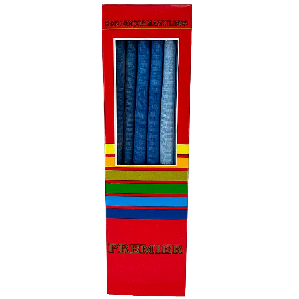 Lenços Masculinos De Bolso 32cm 100% Algodão - 6 Unidades Lenços Masculinos De Bolso 32cm 100% Algodão - 6 Unidades