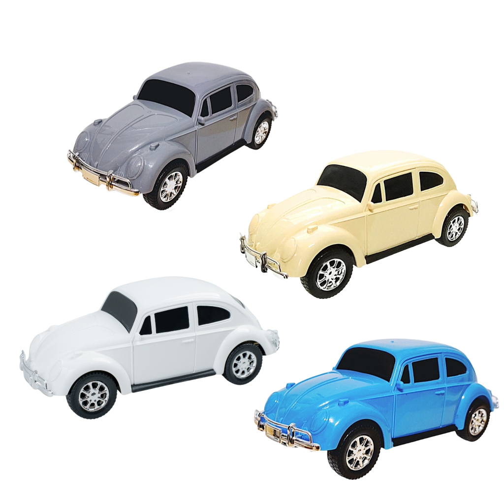 Fusquinha Carro 1 2 3 ou 4 Un Brinquedo Fusca Retro 1970 Carro Miniatura Fuscão Antigo