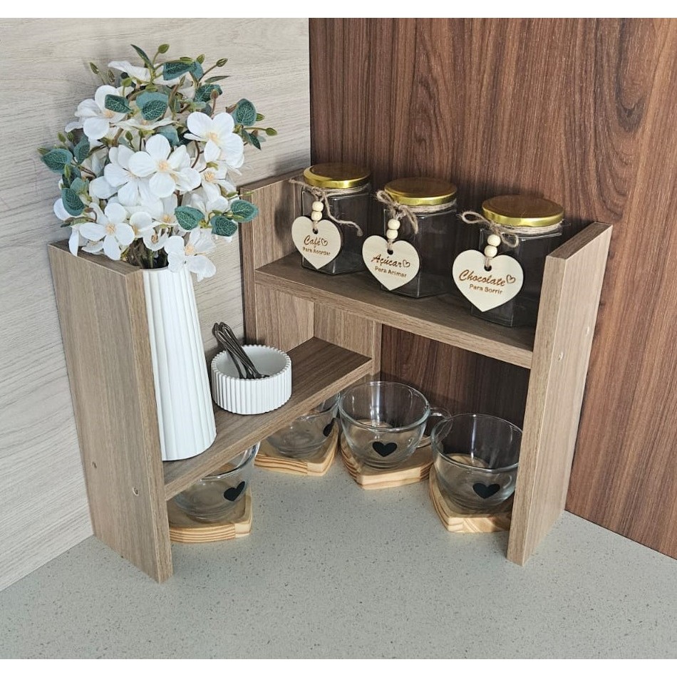 Nicho organizador ajustável com prateleiras 30x30x10cm