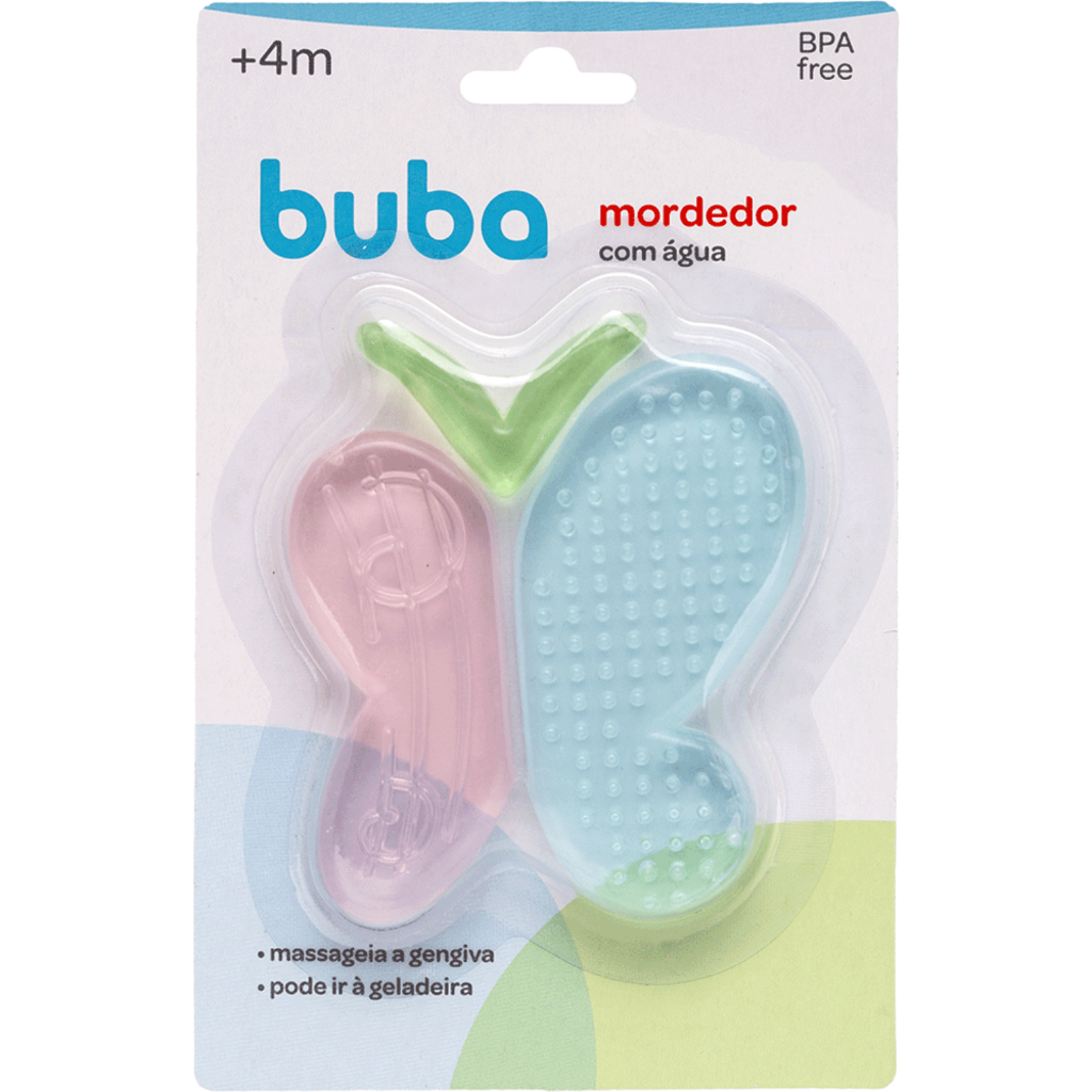 Mordedor Sensorial com Água BUBA Borboleta  Massageador de Gengiva