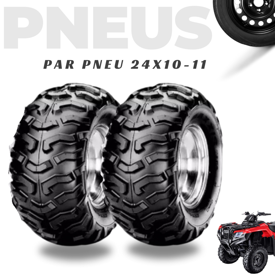 Par Pneu Traseiro 24x10-11 Quadriciclo Honda Fourtrax