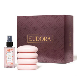Kit Presente Eudora Instance Frutas Vermelhas: Spray Corporal 75ml + Sabonete em Barra 4x8...